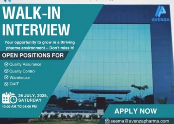Avenza Pharmaceuticals Walk-In Interview – Hiring for QA, QC, Warehouse & QAIT | 26th July 2025