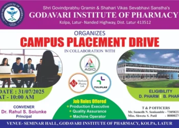 🎯 Campus Placement Drive 2025 at Godavari Institute of Pharmacy – Top Pharma Companies Hiring!