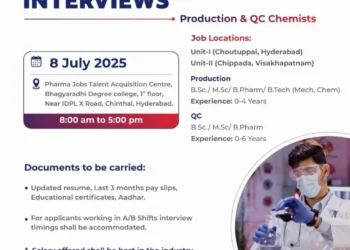 Divi’s Laboratories Walk-In Interview on 8th July 2025 !!