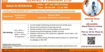 Build Your Career in Sterile Injectables – Gland Pharma Walk-In Interview!