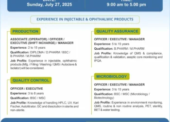 Indoco Remedies Ltd. – Walk-In Interview for Multiple Pharma Roles | 27th July 2025