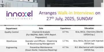 InnoXcel Lifesciences Announces Walk-In Interviews on 27th July 2025