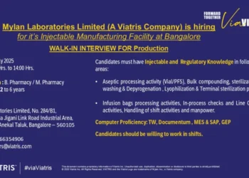 Mylan Laboratories (A Viatris Company) – Walk-In Interview in Bangalore on 12th July 2025!