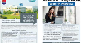 INTAS PHARMACEUTICALS MEGA WALK-IN DRIVE – 20th JULY 2025