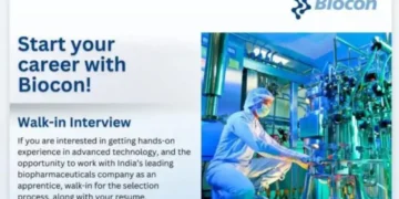 Biocon – Walk-In Interview for Apprentices | 31st August 2025