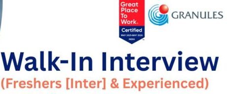 Granules India Ltd – Walk-In Interview for Freshers & Experienced on 21st September 2025