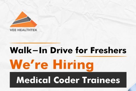Walk-In Drive for Freshers at Vee Healthtek – Hiring Medical Coder Trainees