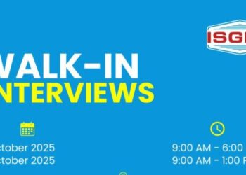 ISGEC Walk-In Interviews – 5th & 6th October 2025
