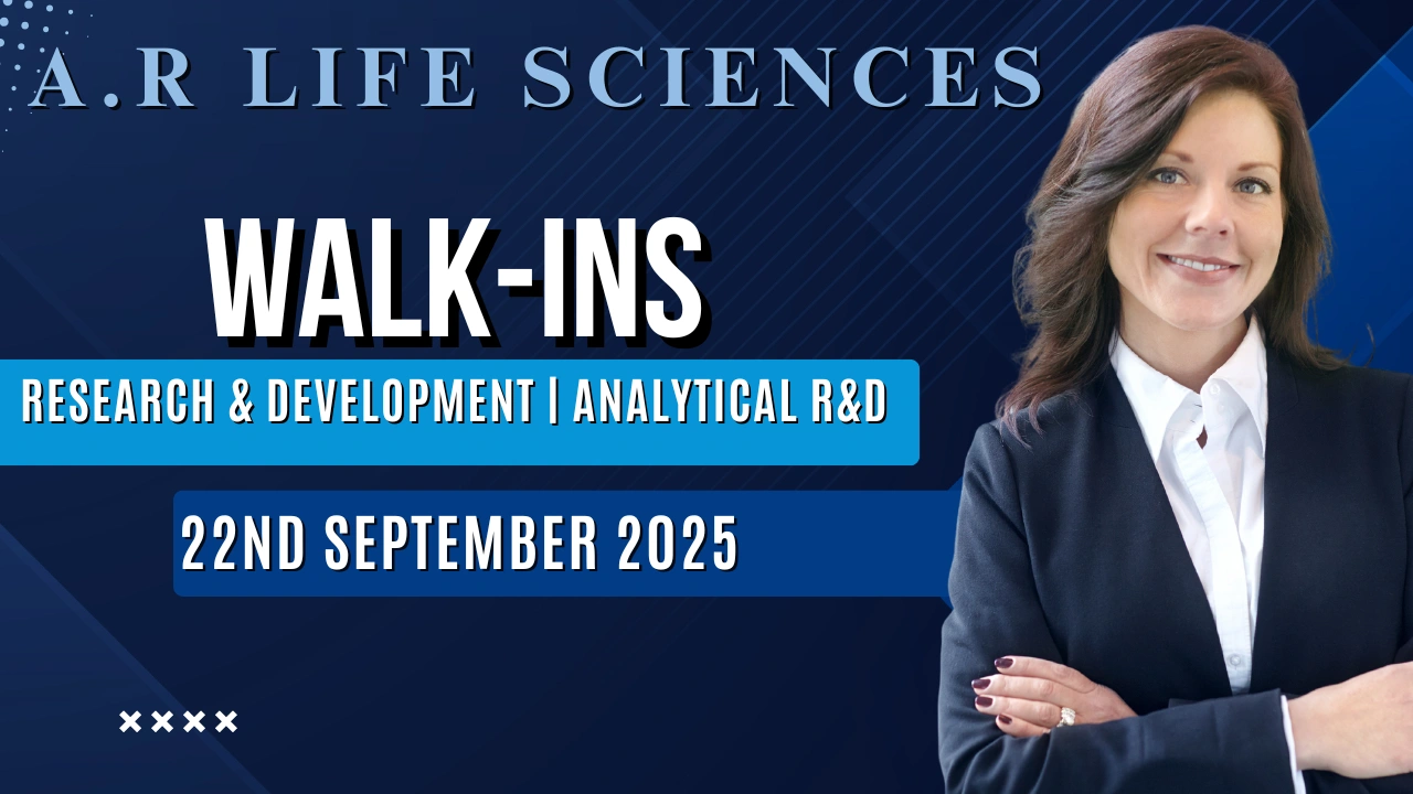 A.R Life Sciences Pvt. Ltd. – Walk-in Interview for R&D & Analytical R&D on 22nd September 2025