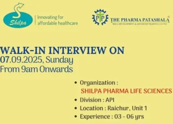 Shilpa Pharma Life Sciences – Walk-in Interview on 07 September 2025