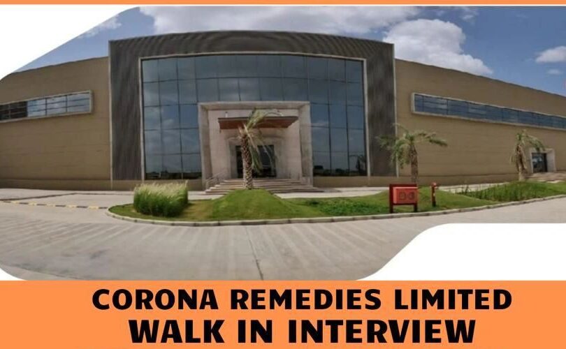 Corona Remedies Limited – Walk-In Interview on 5th October 2025