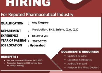 VLR Facilitators Pvt. Ltd. – Walk-in Interview for Pharma Industry