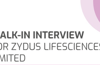 Zydus Lifesciences Limited – Walk-In Interview on 5th October 2025
