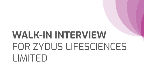 Zydus Lifesciences Limited – Walk-In Interview on 5th October 2025