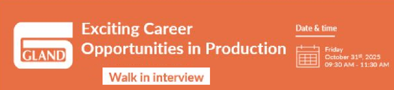 Gland Pharma Ltd – Walk-In Interview for Production Department on 31st October 2025