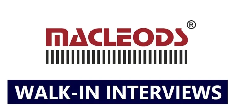 Macleods Pharmaceuticals Ltd. – Walk-In Interview For Multiple Departments on 18 January 2026