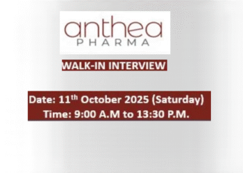 Anthea Pharma Private Limited – Walk-In Interview for Production Department on 11th October 2025