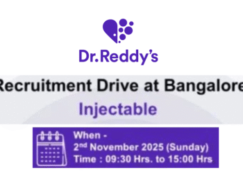 Dr. Reddy’s Laboratories – Recruitment Drive at Bangalore (Injectable Division)