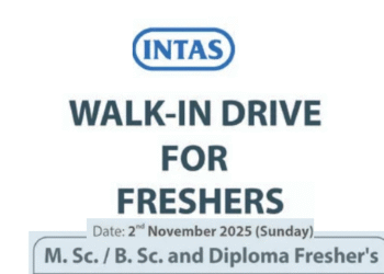Intas Pharmaceuticals Ltd – Walk-In Drive for Freshers on 2nd November 2025