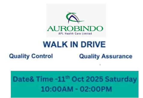 APL Health Care Limited – Walk-In Drive on 11th October 2025