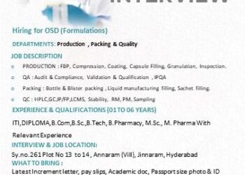 Annora Pharma – Walk-In Interview on 11th October 2025 (Saturday)