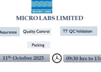 Micro Labs Limited – Walk-In Drive on 11th October 2025