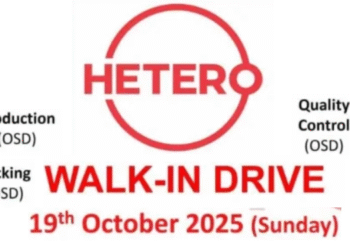Hetero Labs Ltd – Walk-In Drive at IDPL Hyderabad on 19th October 2025