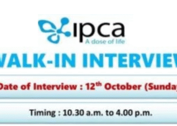 Ipca Laboratories Limited – Walk-In Interview on 12th October 2025