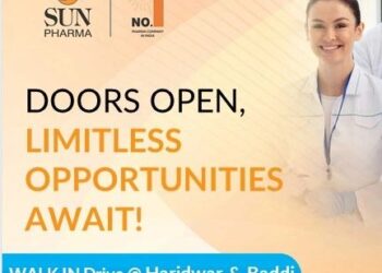 Sun Pharma – Walk-In Drive at Haridwar & Baddi
