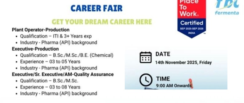 Fermenta Biotech Ltd – Walk-In Interviews on 14th November 2025