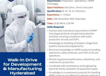 Aragen – Walk-In Drive for Development & Manufacturing on 15 November 2025