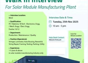 Novasys Greenenergy Limited – Walk-in Interviewfor Solar Module Manufacturing Plant on 25th November 2025