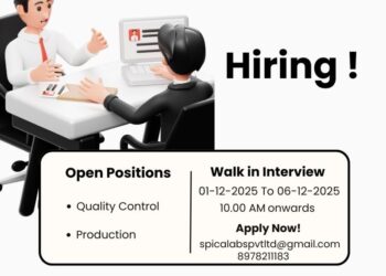 SPICA Laboratories Pvt. Ltd. – Walk-In Interview for QC & Production on 01 to 06 December 2025