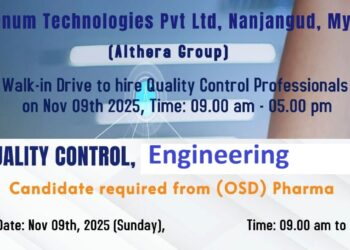 Vibonum Technologies Pvt. Ltd., Mysore (Althera Group) – Walk-In Drive for Engineering & Quality Control Departments on 09th November 2025