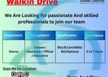 Global Calcium – Walk-In Drive on 6th December 2025