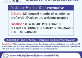 Cadila Pharmaceuticals – Virtual Recruitment Drive (Medical Representative) on 26th November 2025