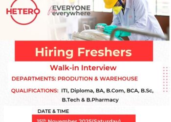 HETERO – Walk-In Interview for Freshers on 15th November 2025
