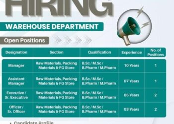 Edkem Pharmaceuticals Ltd. – Hiring for Warehouse Department |