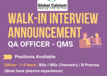 Global Calcium Pvt. Ltd. – Walk-In Interview for QA Officer (QMS) on 08th November 2025