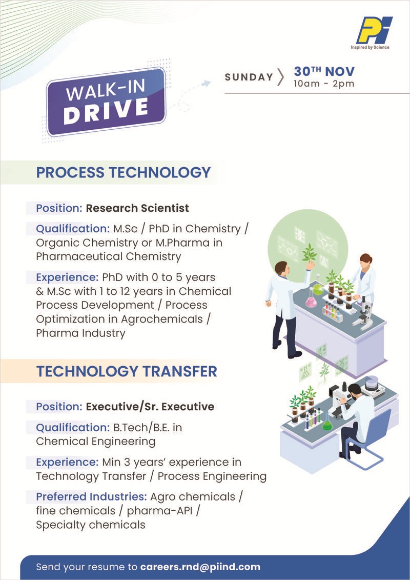 PI Industries Ltd. – Walk-In Drive on 30th November 2025