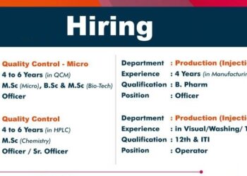 Rusan Pharma Ltd. – Multiple Openings (Quality Control & Production) ||