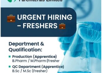 Swiss Parenterals Limited – Urgent Hiring for Freshers (Apprentice Positions) |