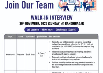 Torrent Pharmaceuticals – Walk-in Interviews for Bioanalytical & ADL Departments on 30th November 2025