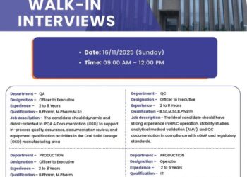 BioMatrix Healthcare – Walk-In Interviews for Production, QA & QC on 16th November 2025