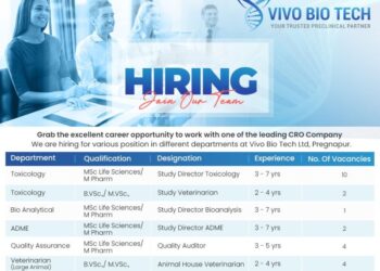 Vivo Bio Tech Ltd – Hiring for Multiple Positions |