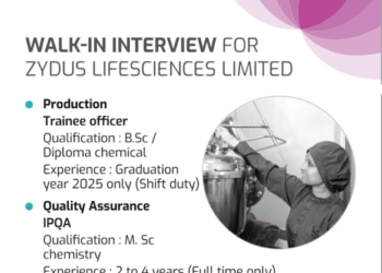 Zydus Lifesciences Limited – Walk-In Interview For Freshers & Experienced on 19th November 2025