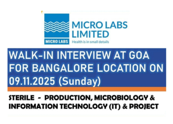 Micro Labs Limited – Walk-In Interview on 9th November 2025
