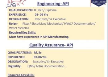 MSN Laboratories – Walk-In Interview for API Manufacturing Departments on 15th November 2025