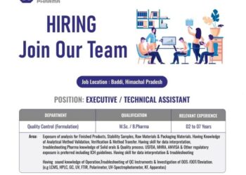 Torrent Pharmaceuticals Ltd – Walk-In Interview for Quality Control Department on 09 November 2025