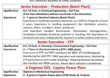 SRF Limited – Hiring for Multiple Positions at Dahej (Gujarat)